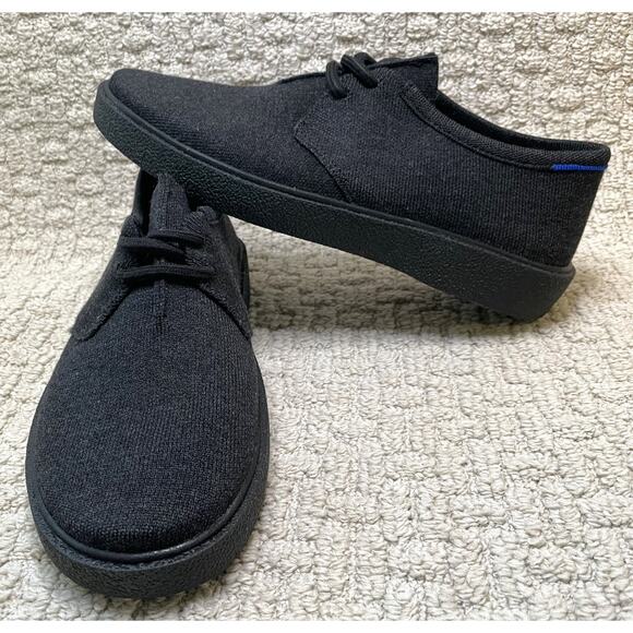 Rothy\'s The Monty Black Merino Wool Oxford Shoes Mens 8.5 NEW NIB Lace Up main image 9